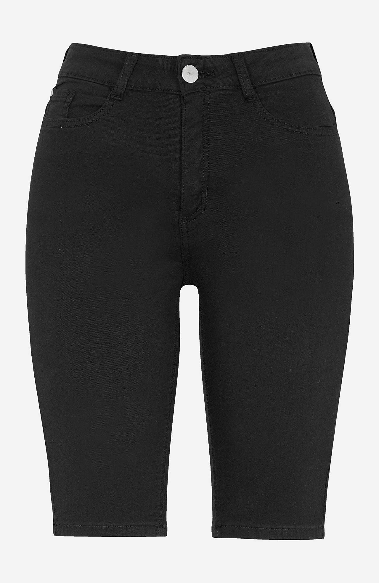 Stretchy denim shorts with long leg Ella