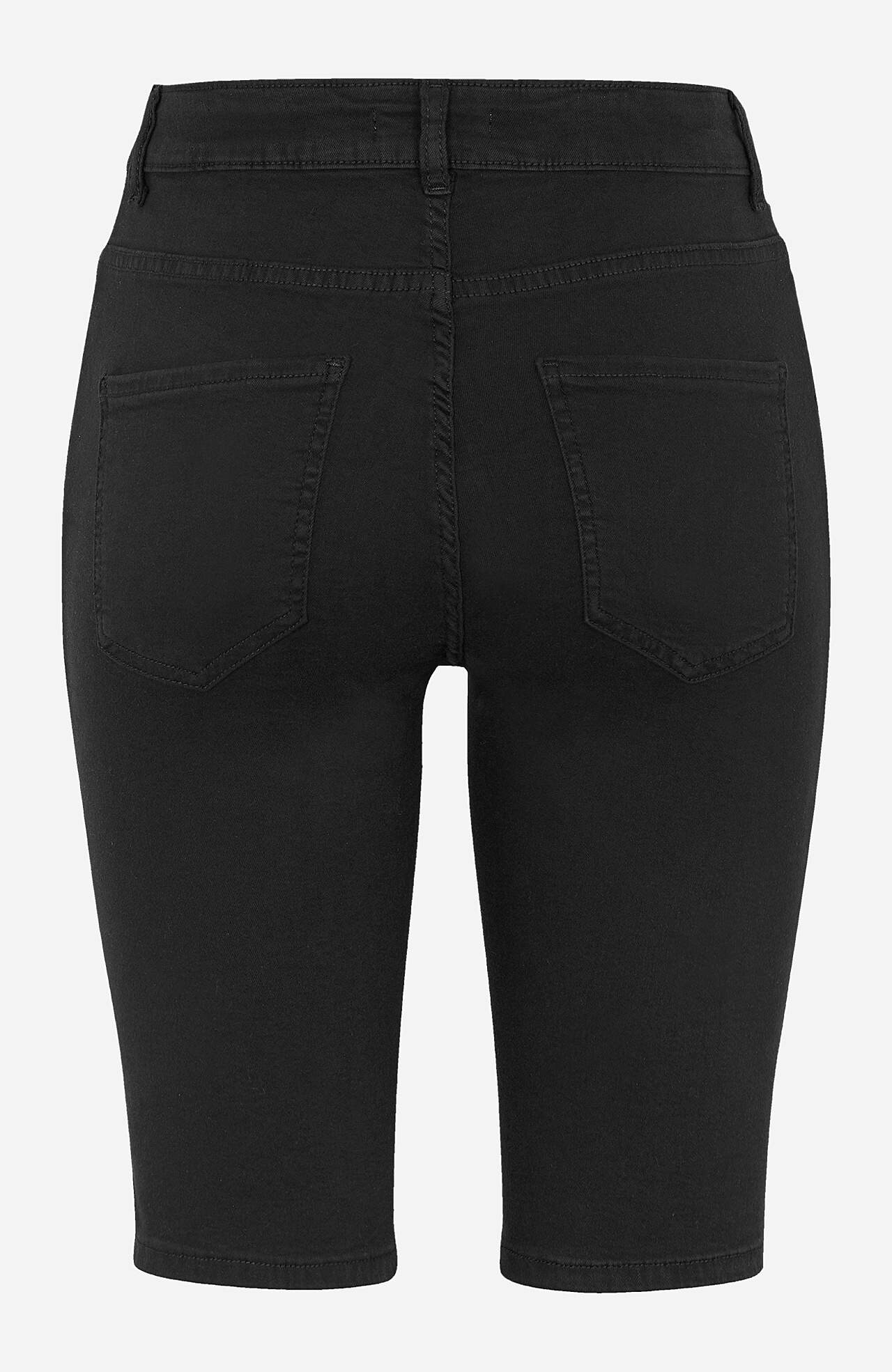 Stretchy denim shorts with long leg Ella