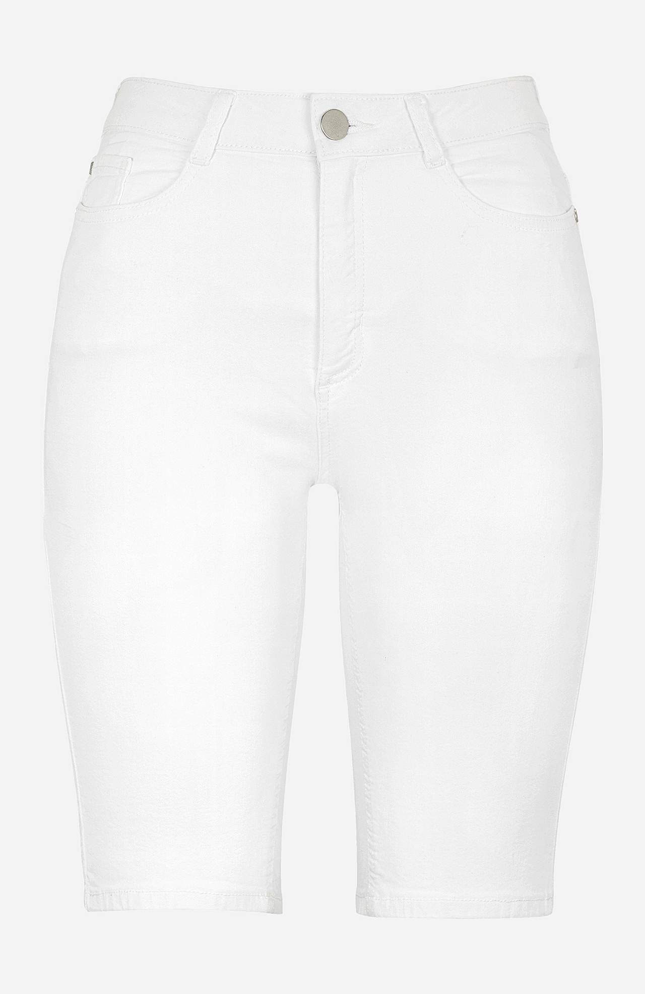 Stretchy denim shorts with long leg Ella