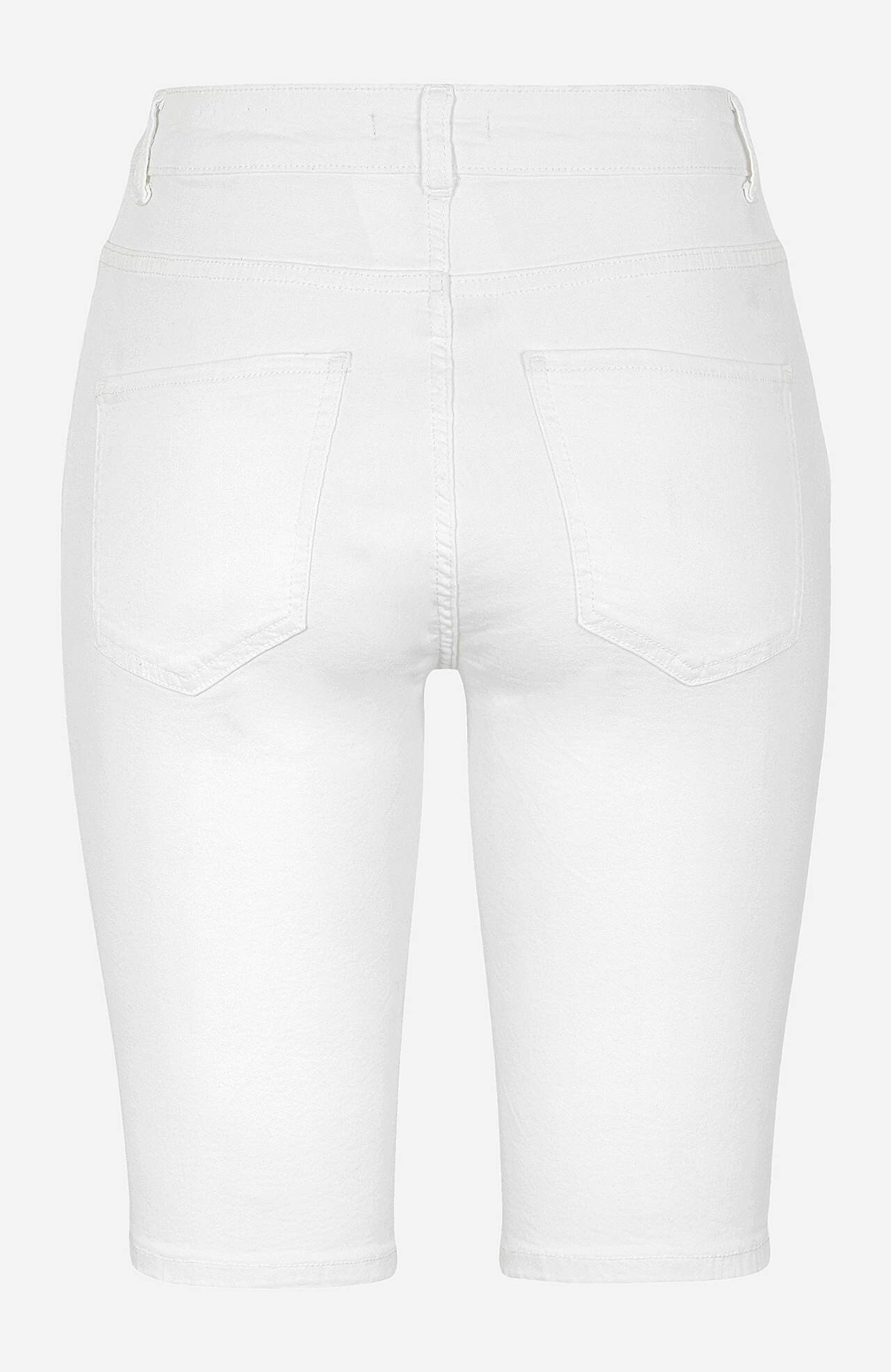 Stretchy denim shorts with long leg Ella