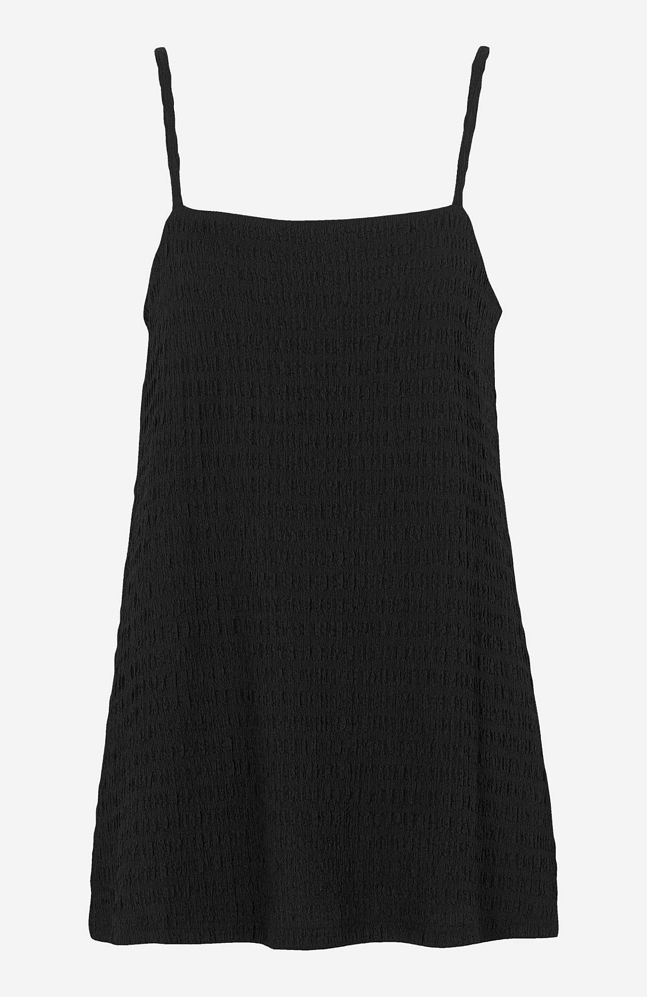Long jersey top with thin shoulder straps
