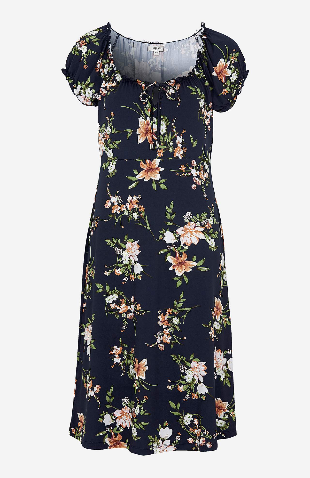 Patterned off-shoulder dress