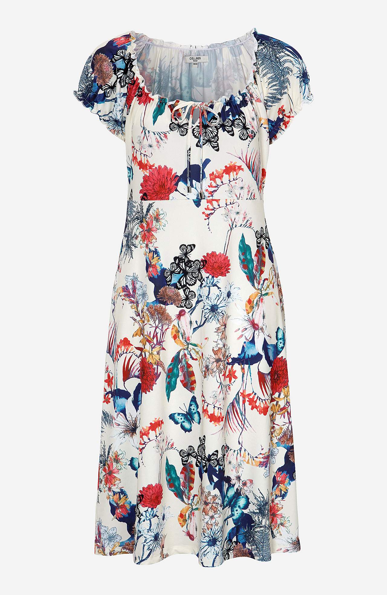 Patterned off-shoulder dress