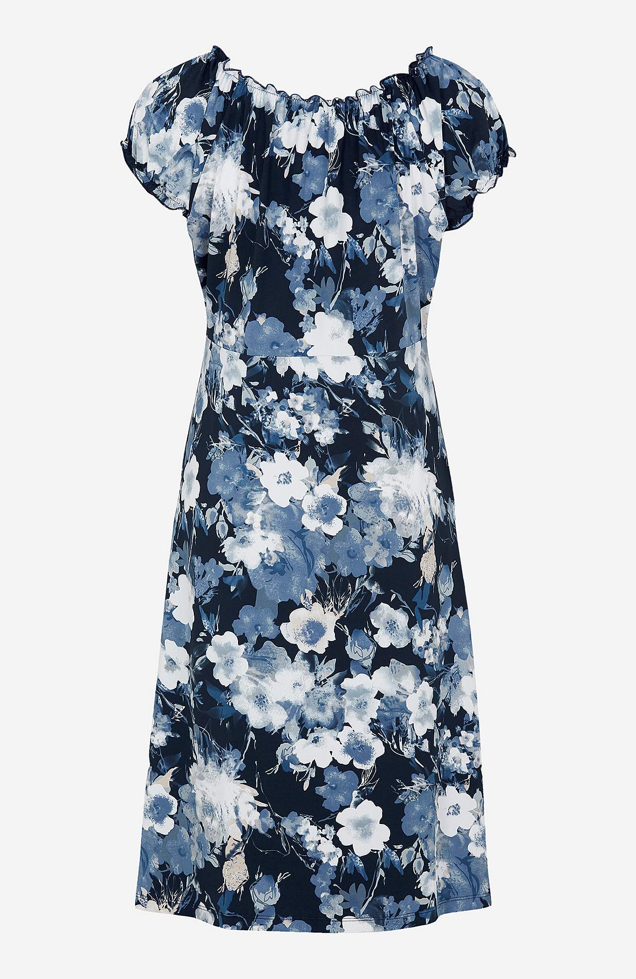 Patterned off-shoulder dress