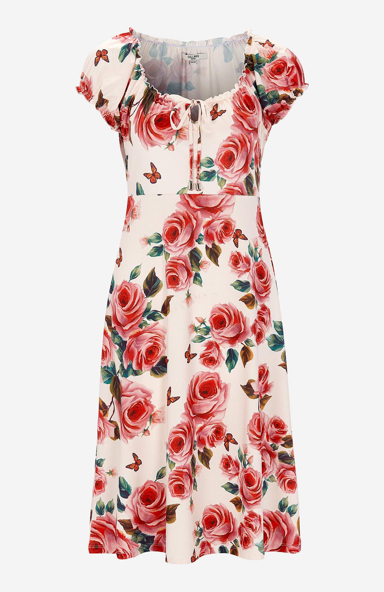 Patterned off-shoulder dress