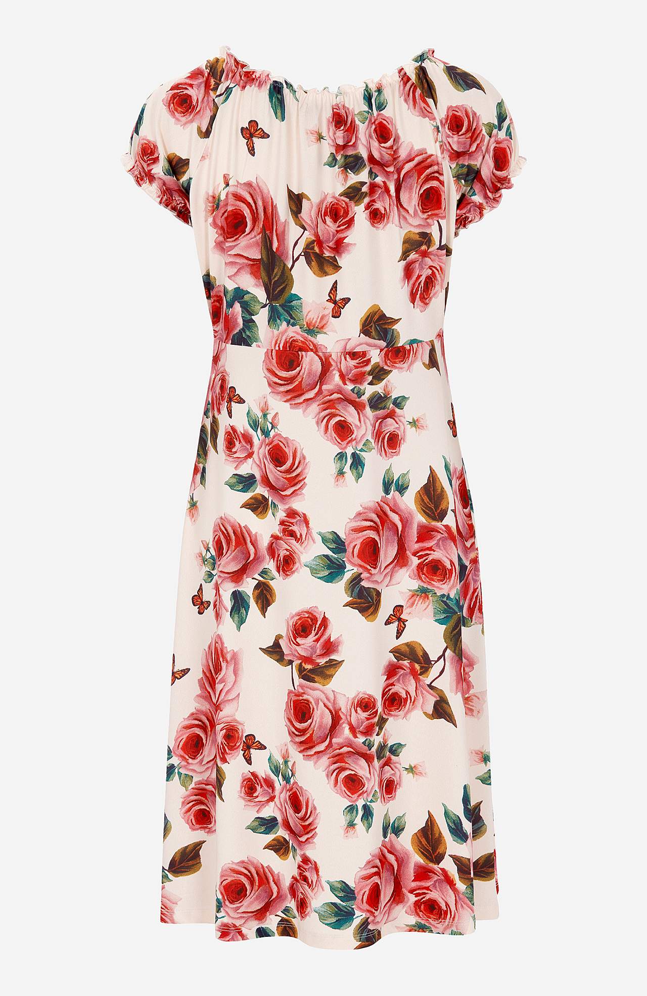 Patterned off-shoulder dress