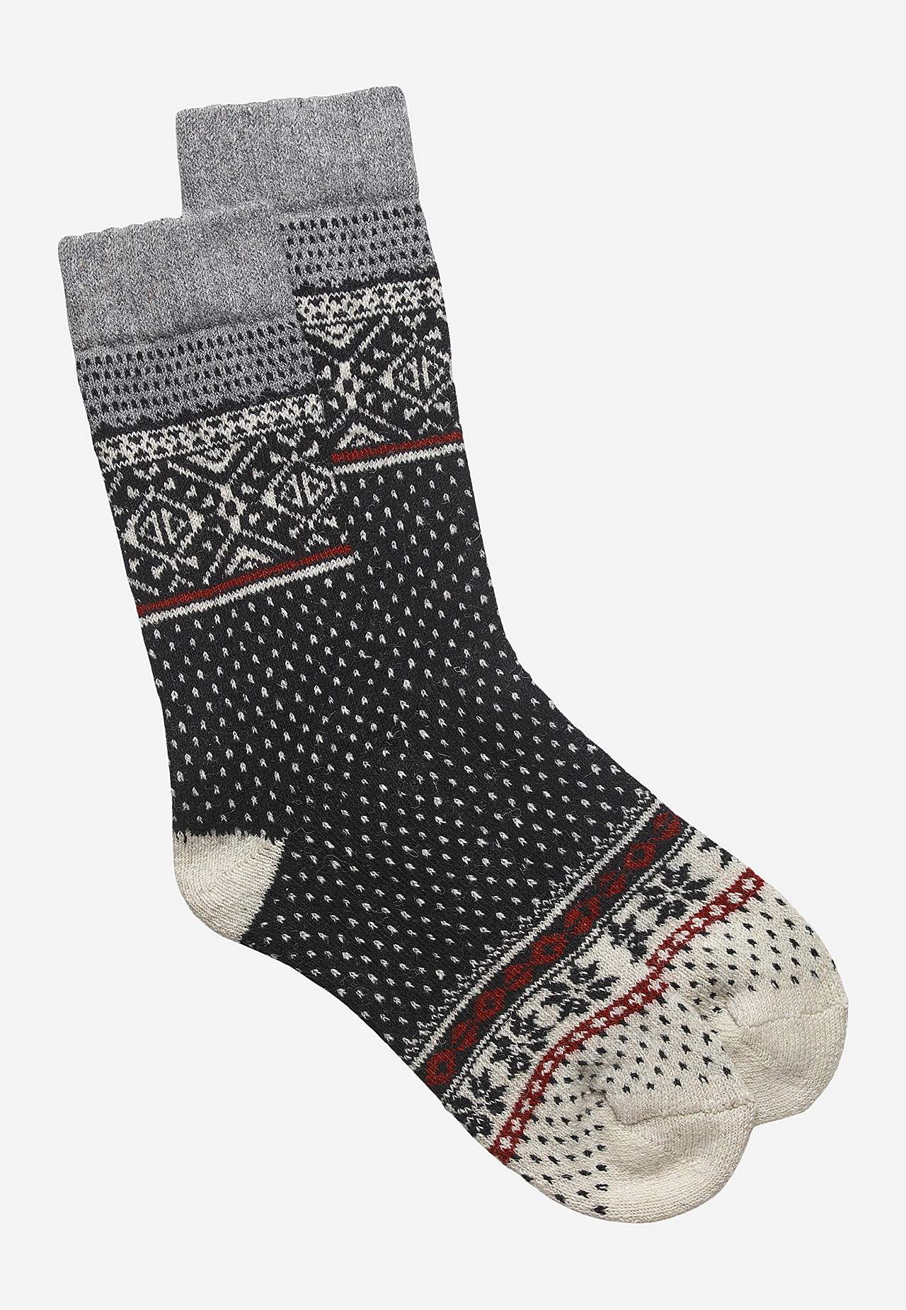 Patterned stocking in wool mix