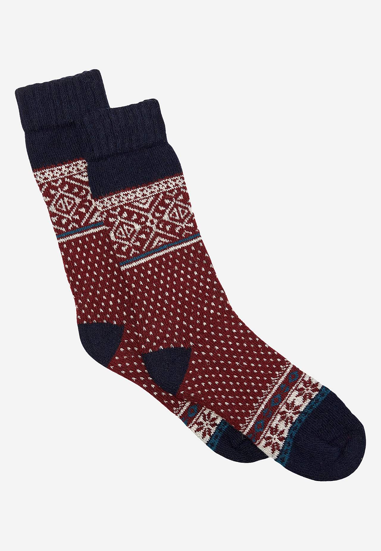 Patterned stocking in wool mix