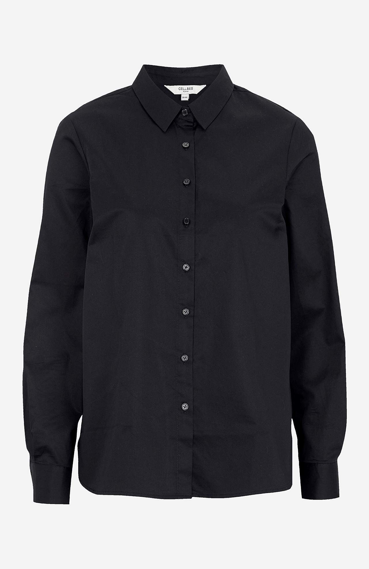 Shirt in cotton satin