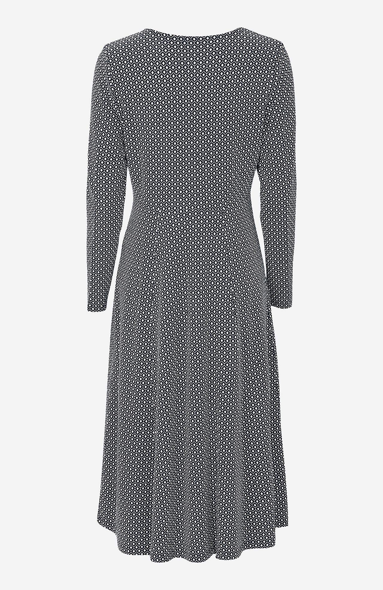 Patterned wrap front dress in jersey Elina