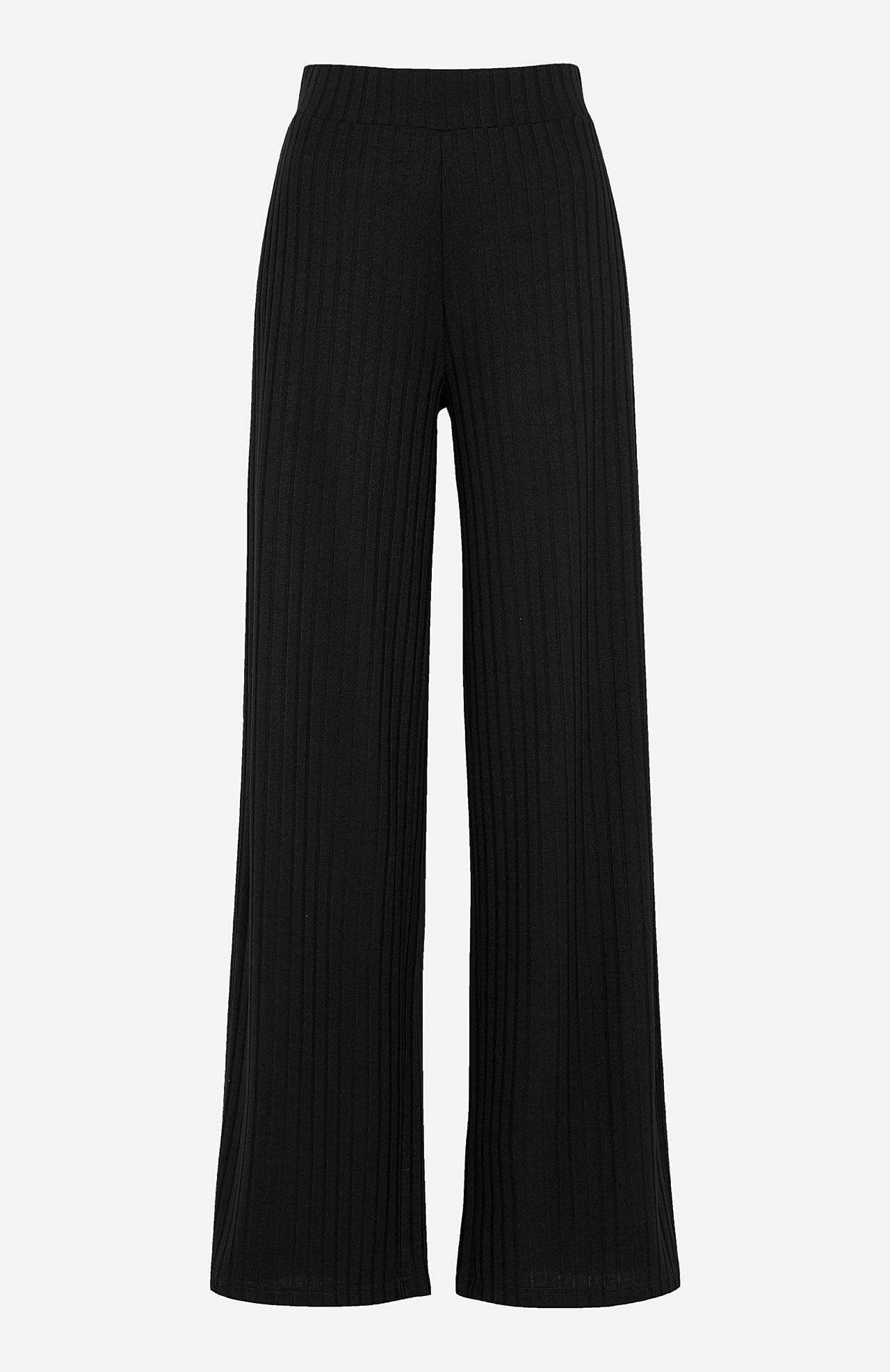 Trousers in ribbed jersey