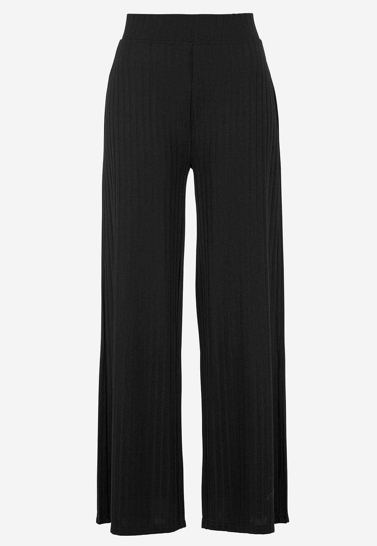 Trousers in ribbed jersey