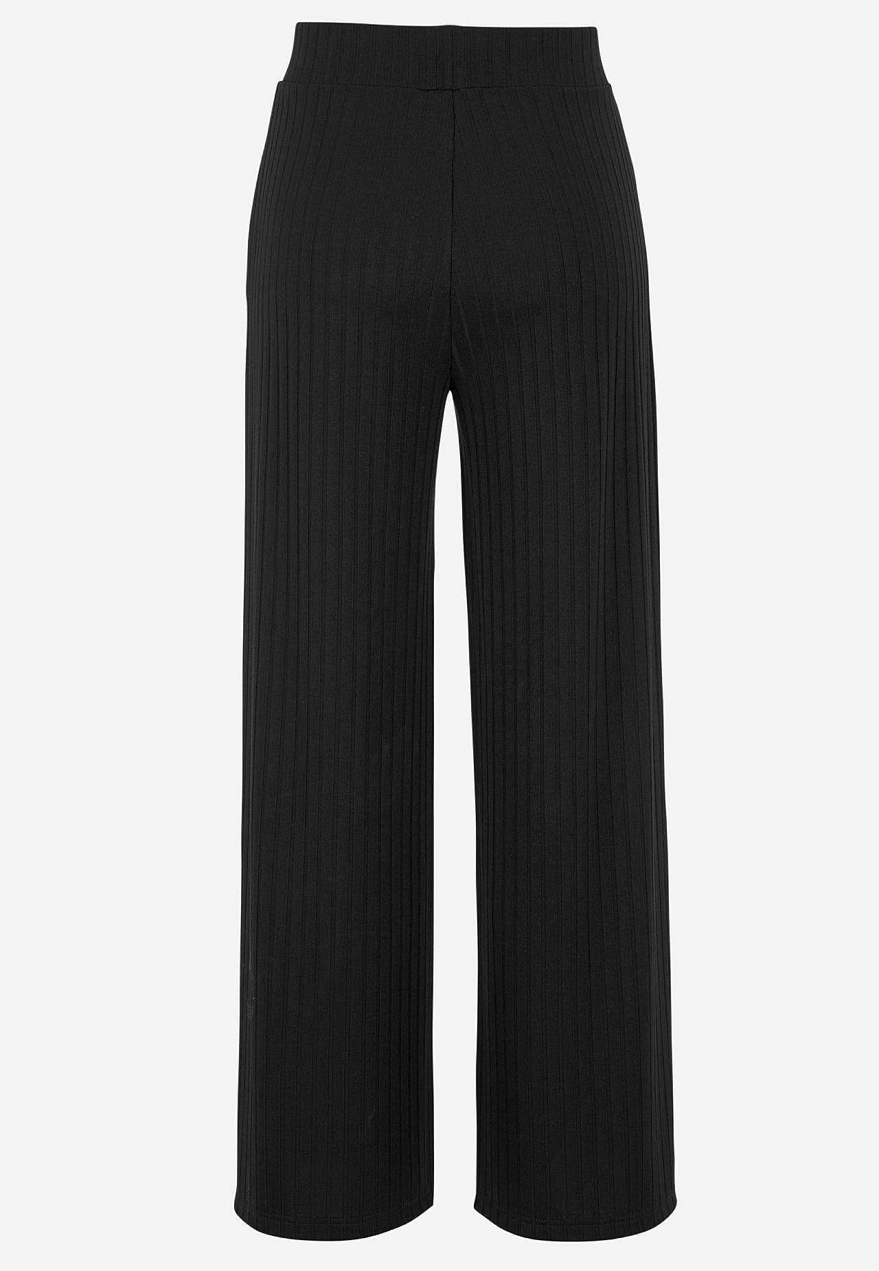 Trousers in ribbed jersey