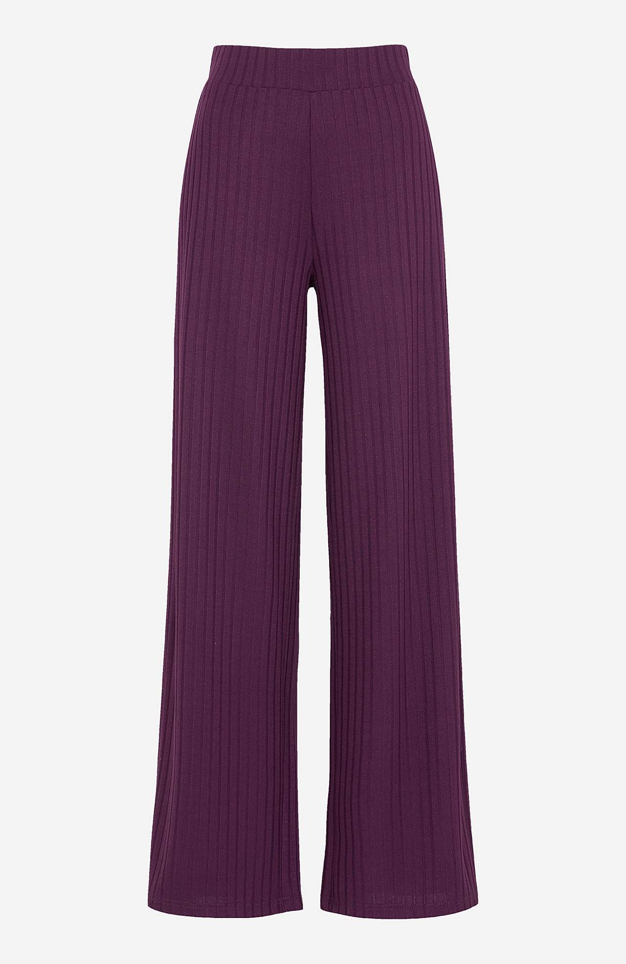 Trousers in ribbed jersey