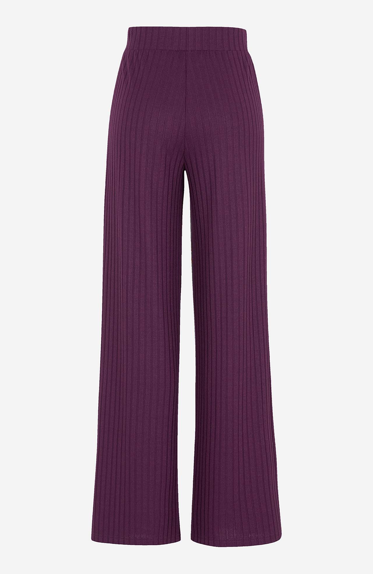 Trousers in ribbed jersey