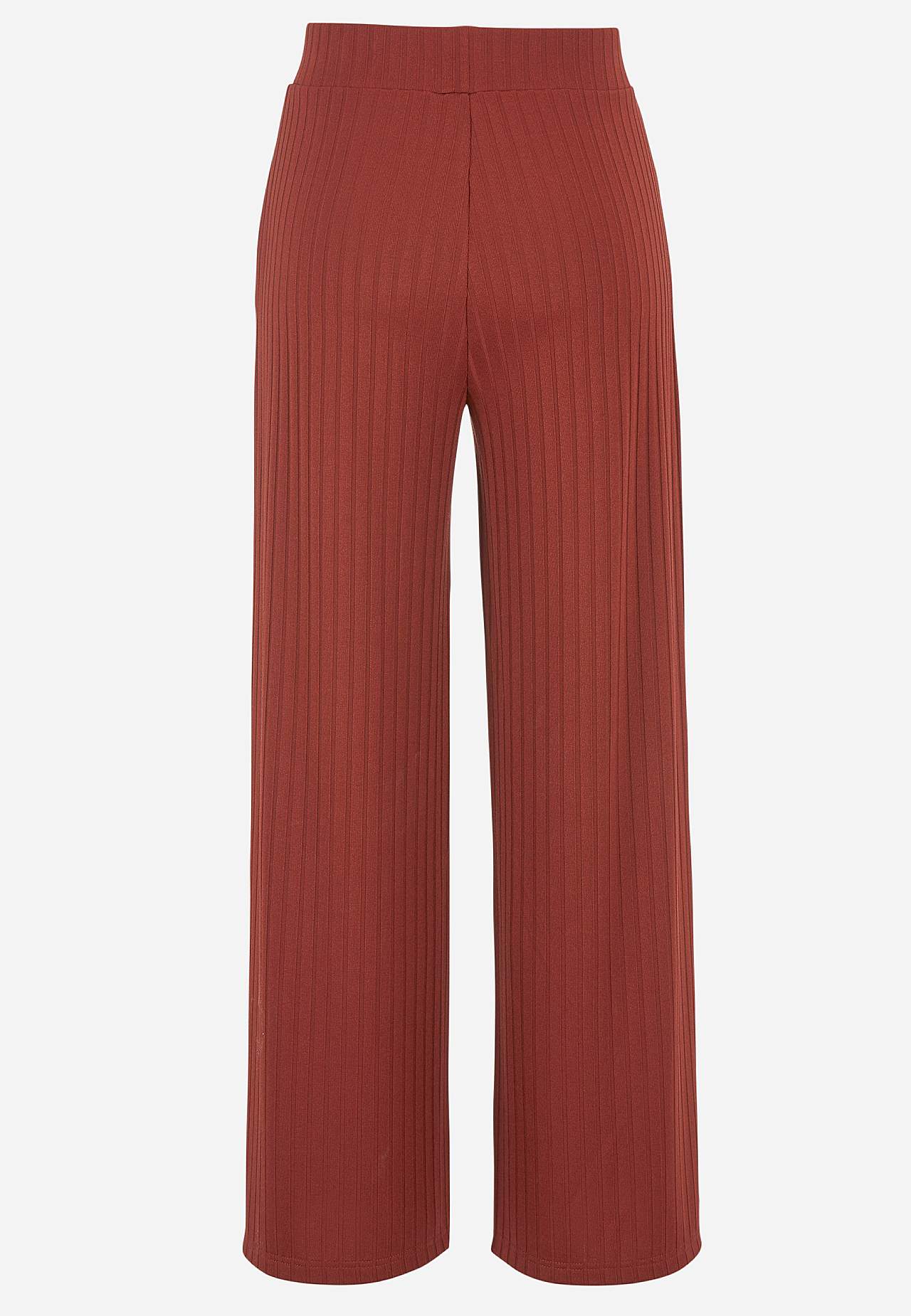 Trousers in ribbed jersey