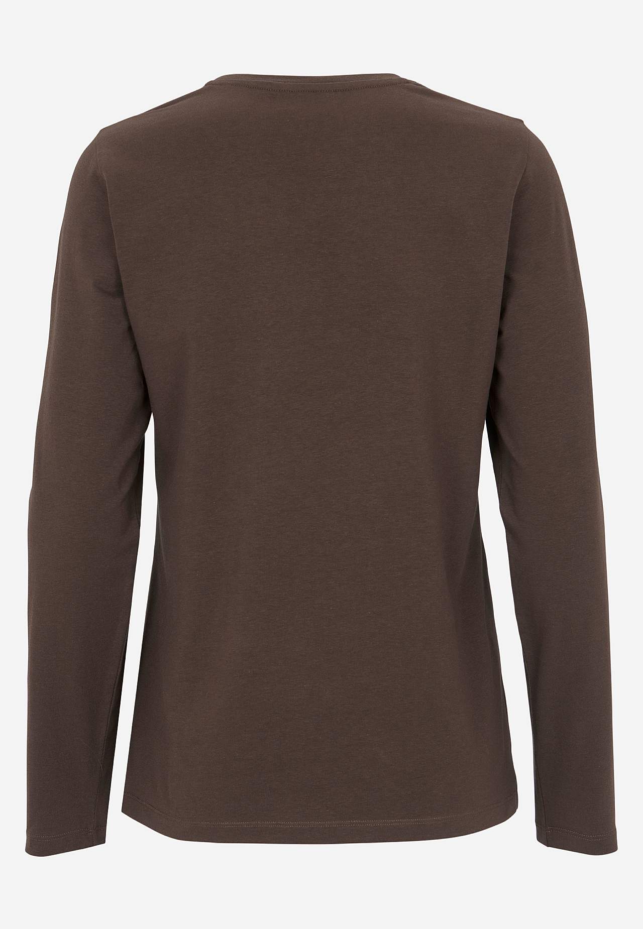 Long-sleeved jersey top in organic cotton