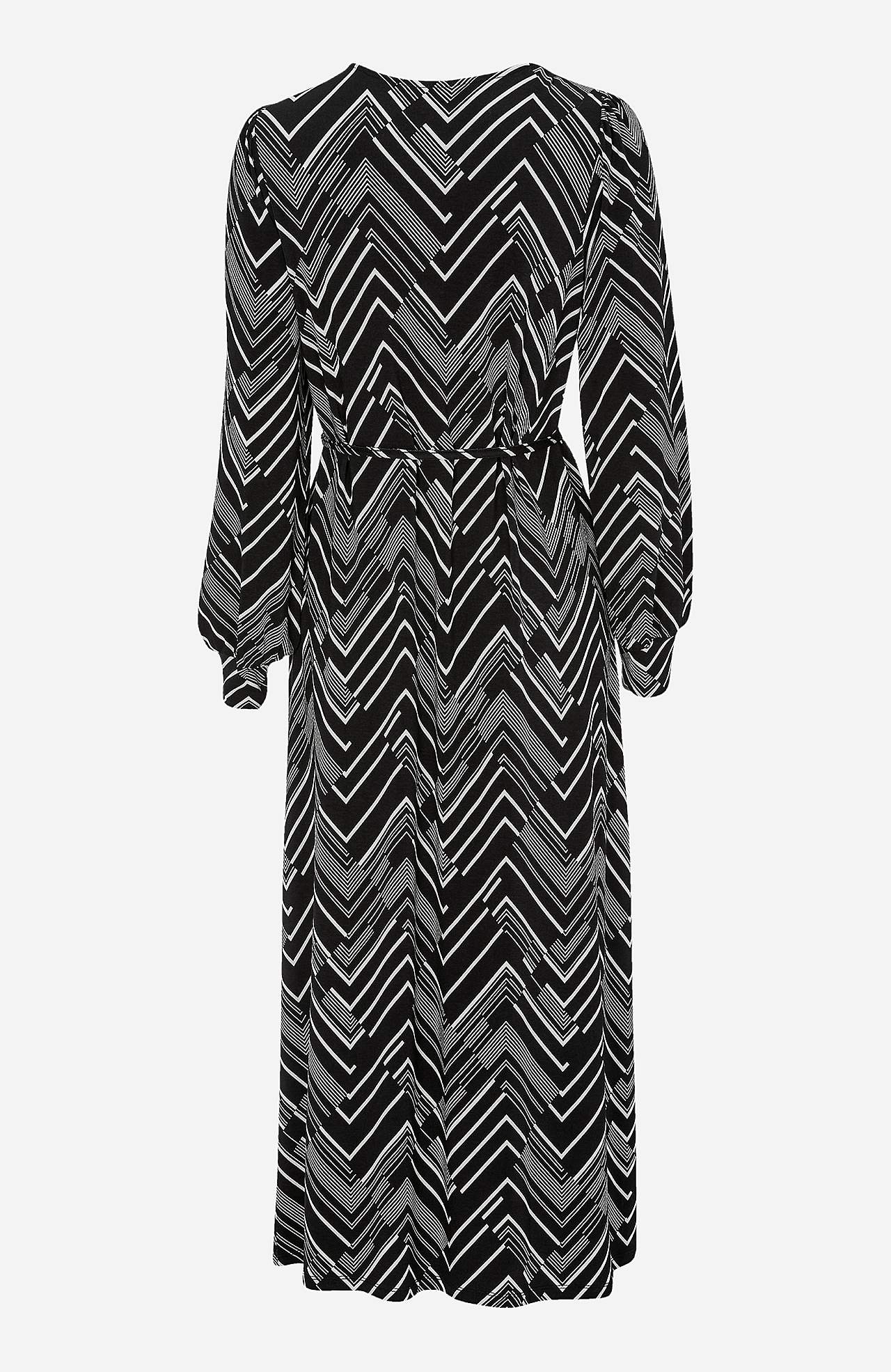 Patterned, long jersey dress