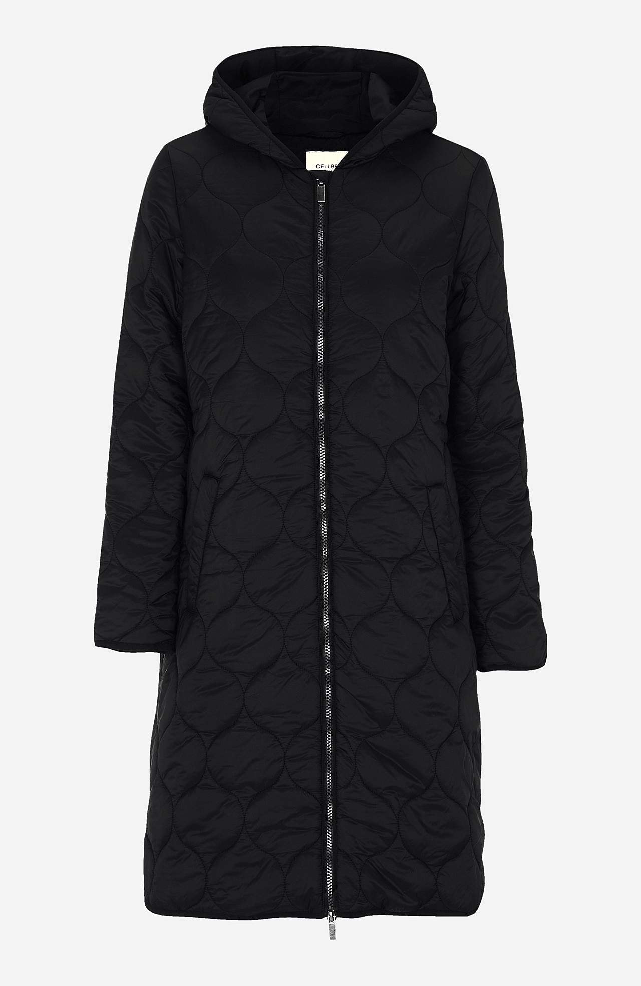 Quilted coat with hood
