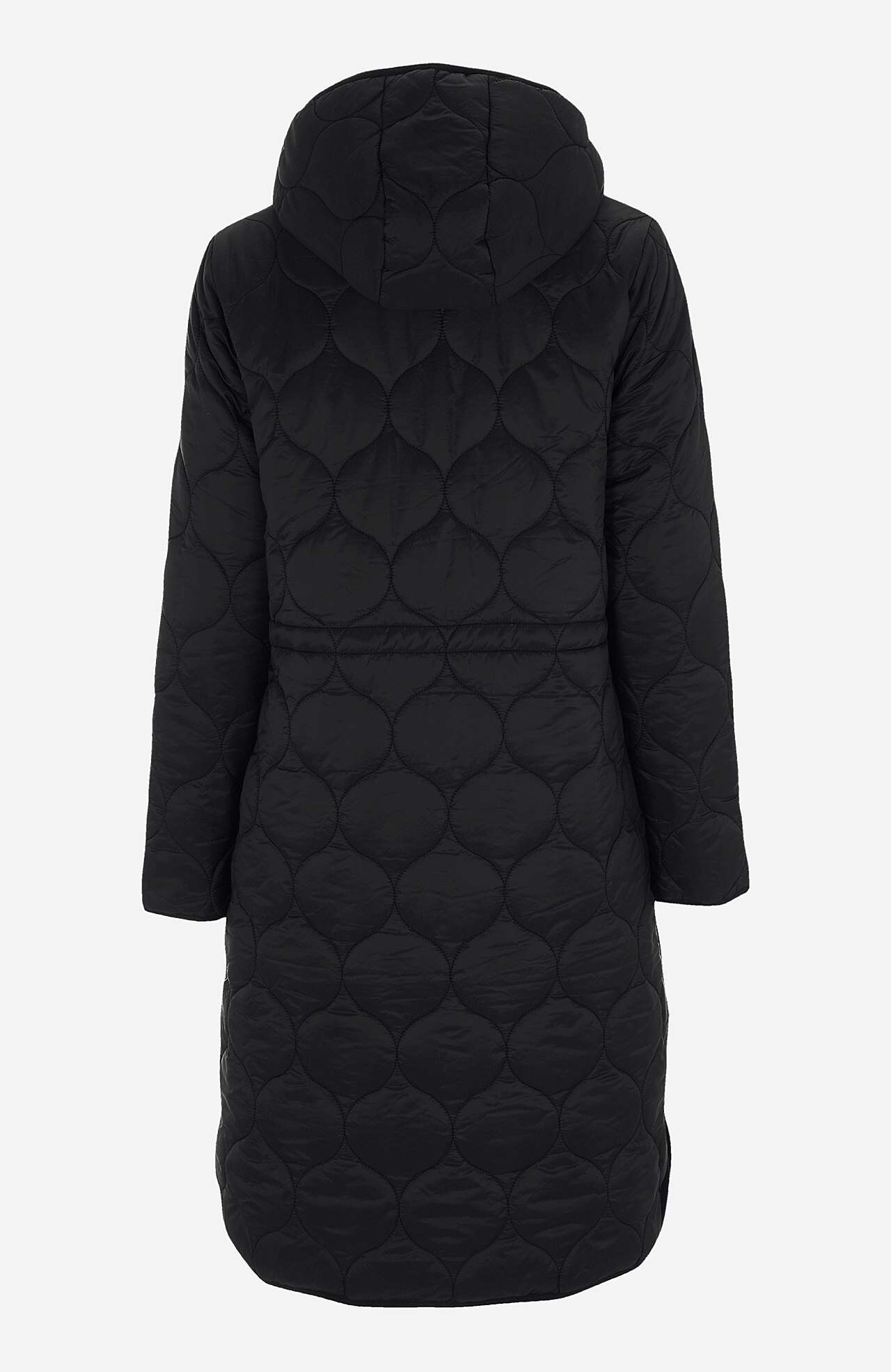 Quilted coat with hood