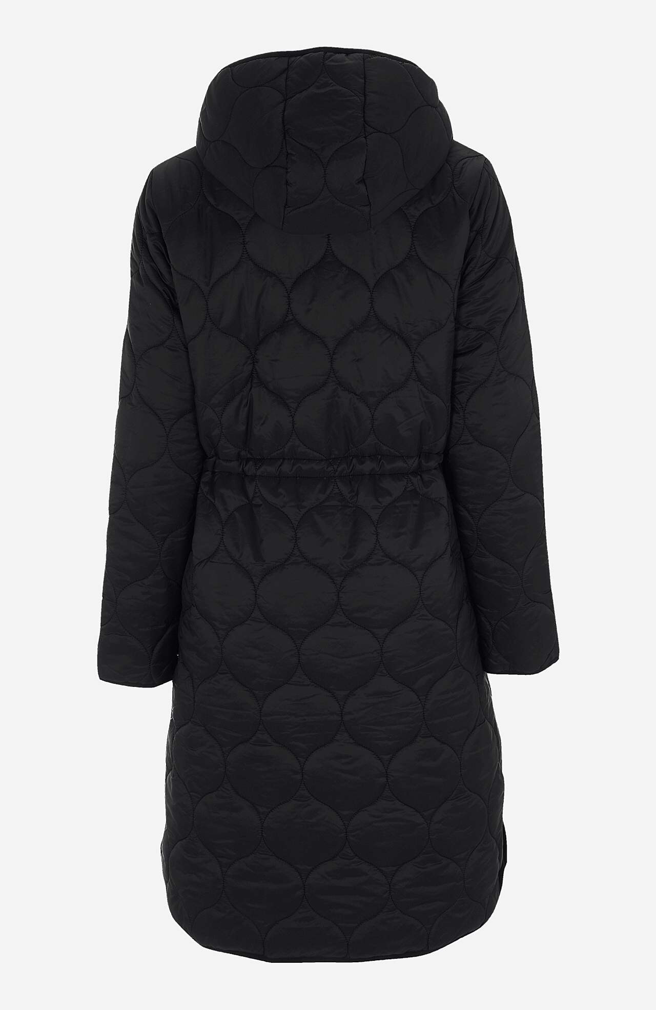 Quilted coat with hood