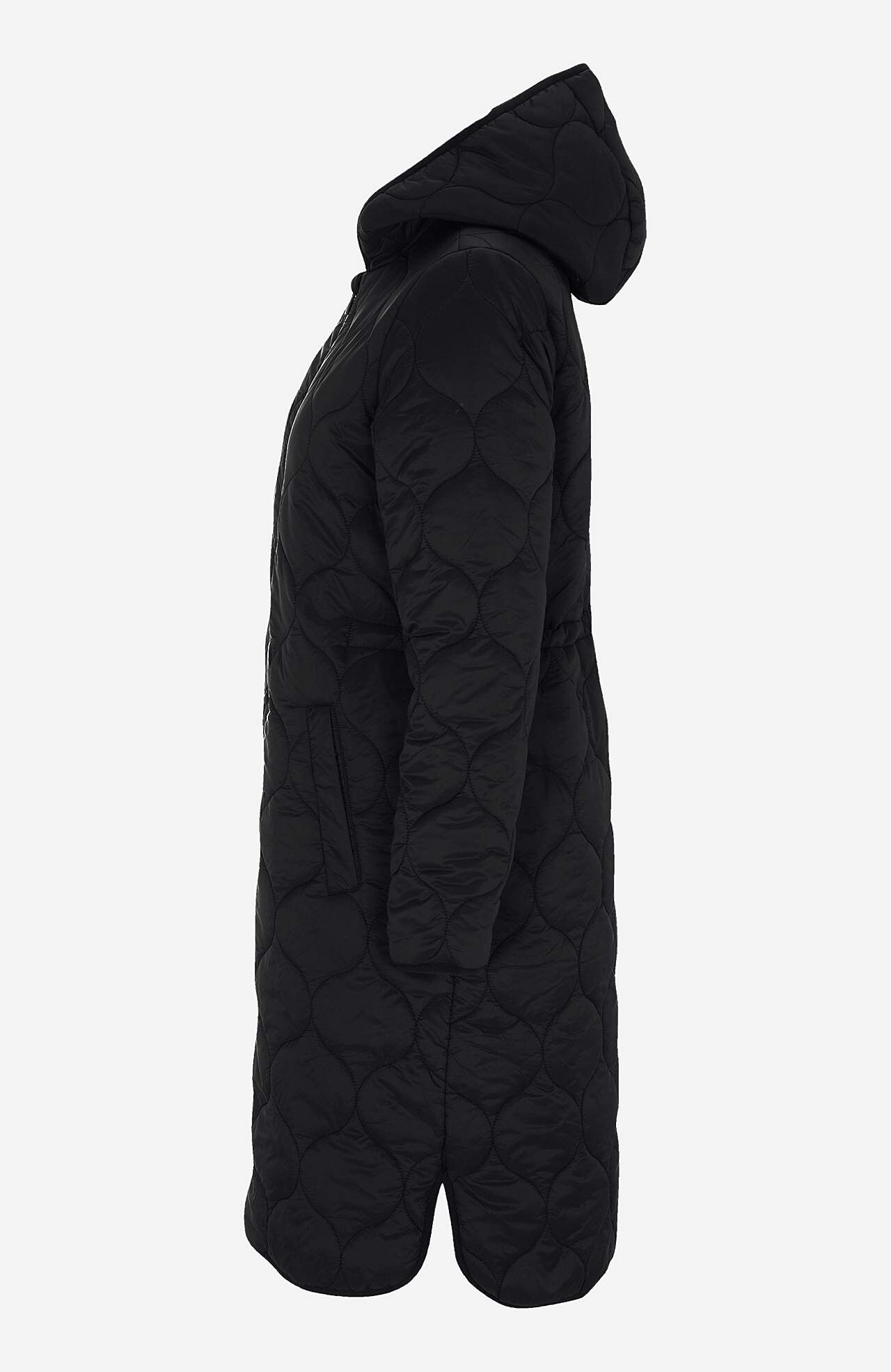 Quilted coat with hood