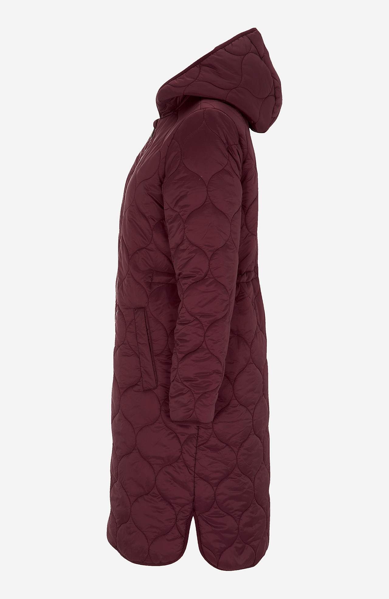 Quilted coat with hood