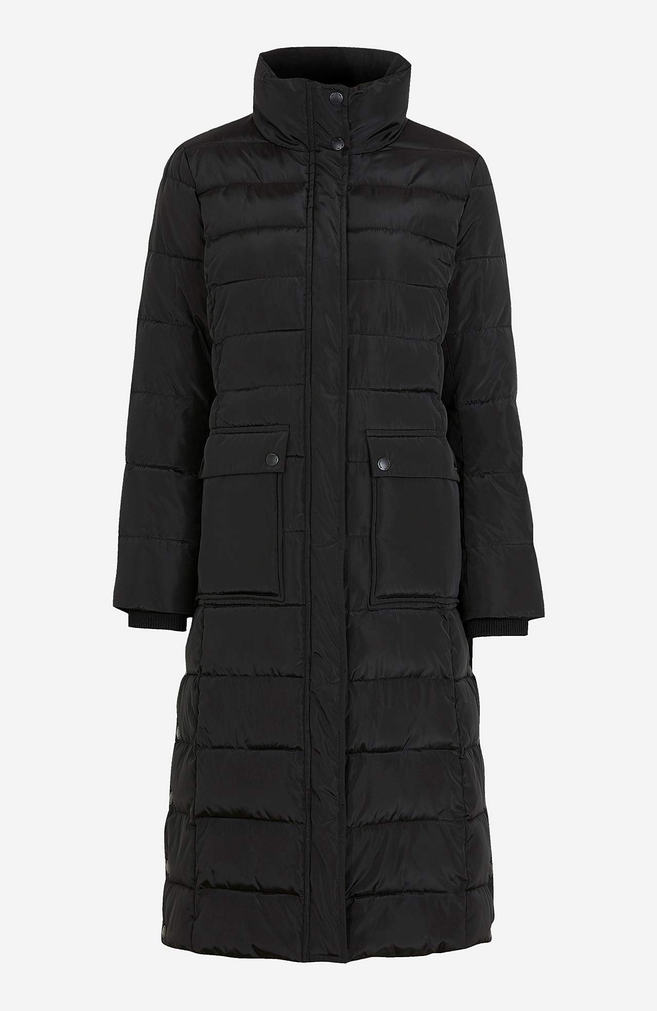 Long, padded coat