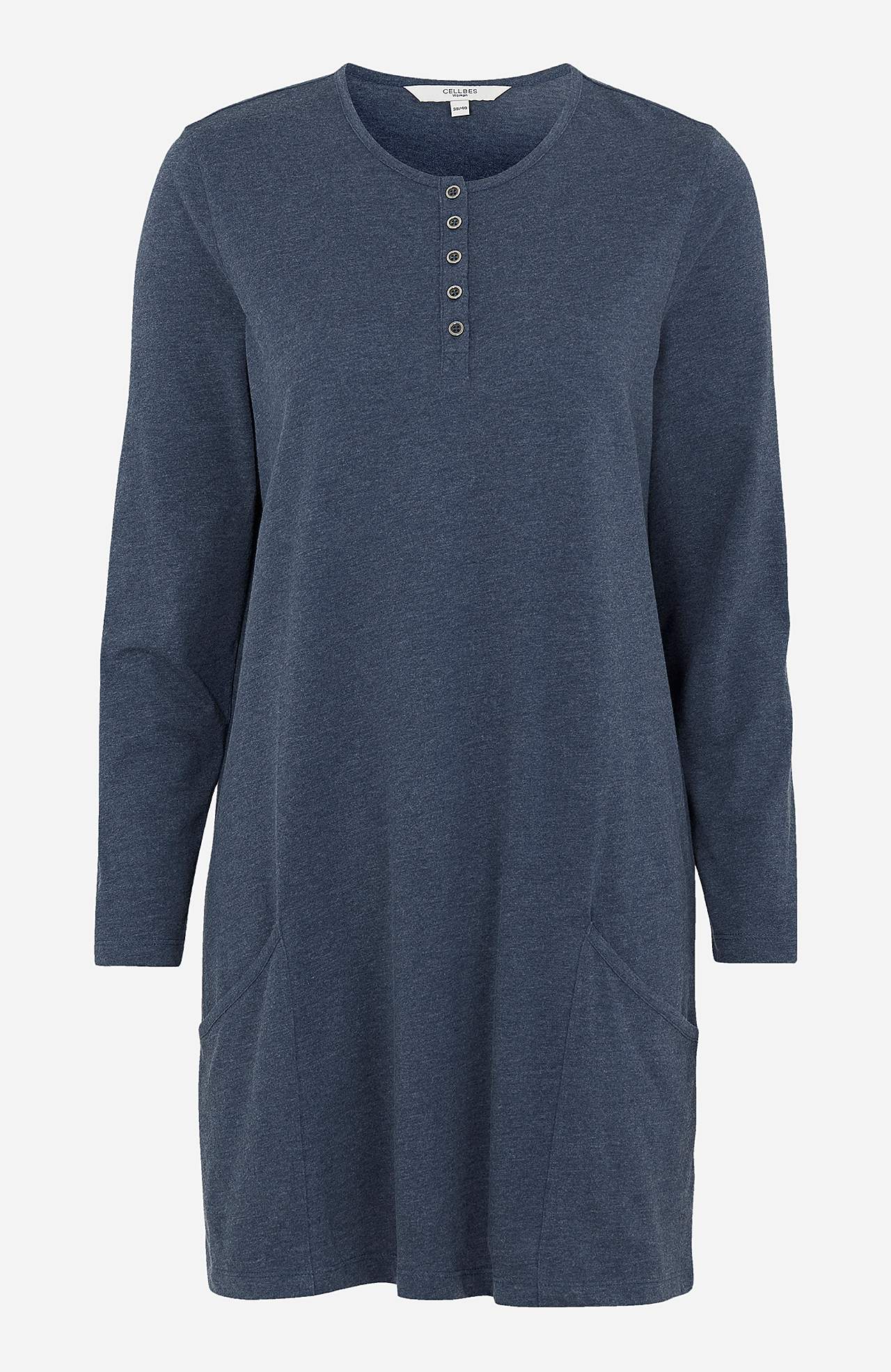 Long-sleeved jersey tuniq with pockets Hilda
