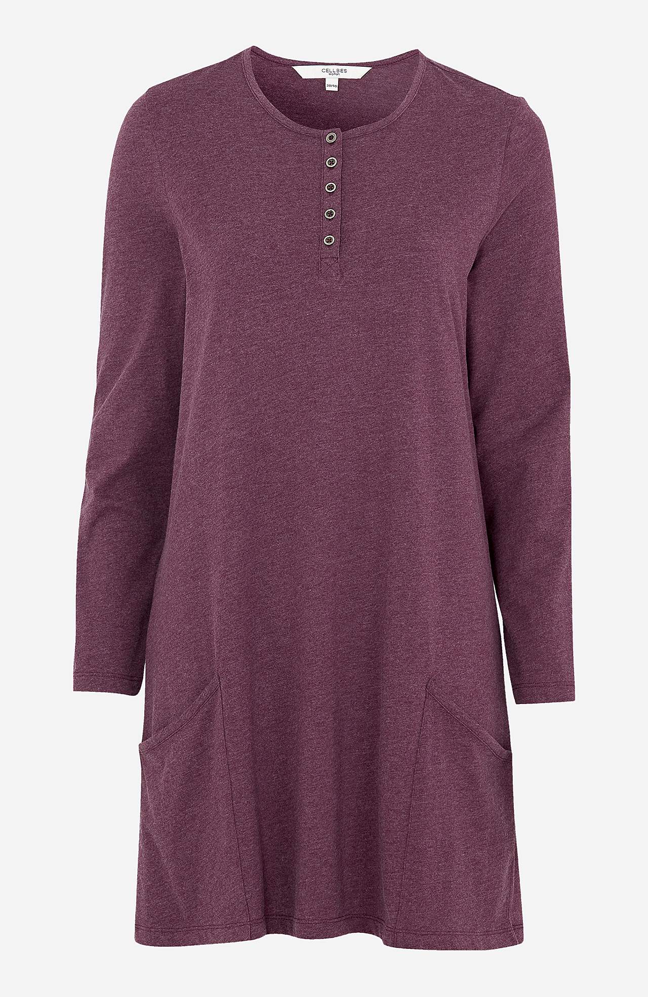 Long-sleeved jersey tuniq with pockets Hilda