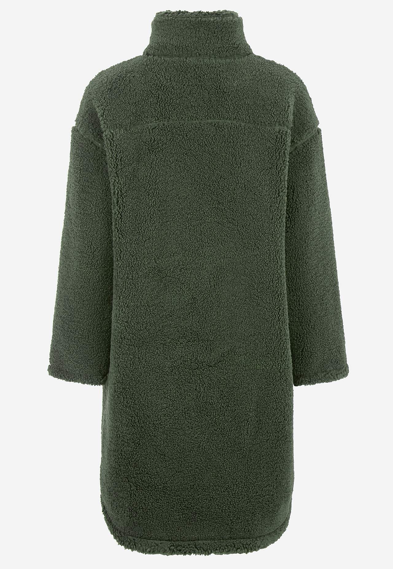 Pile jacket with high collar