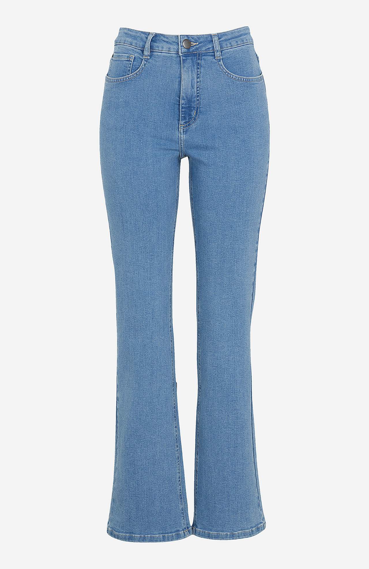 Jeans with light bootcut and high waist