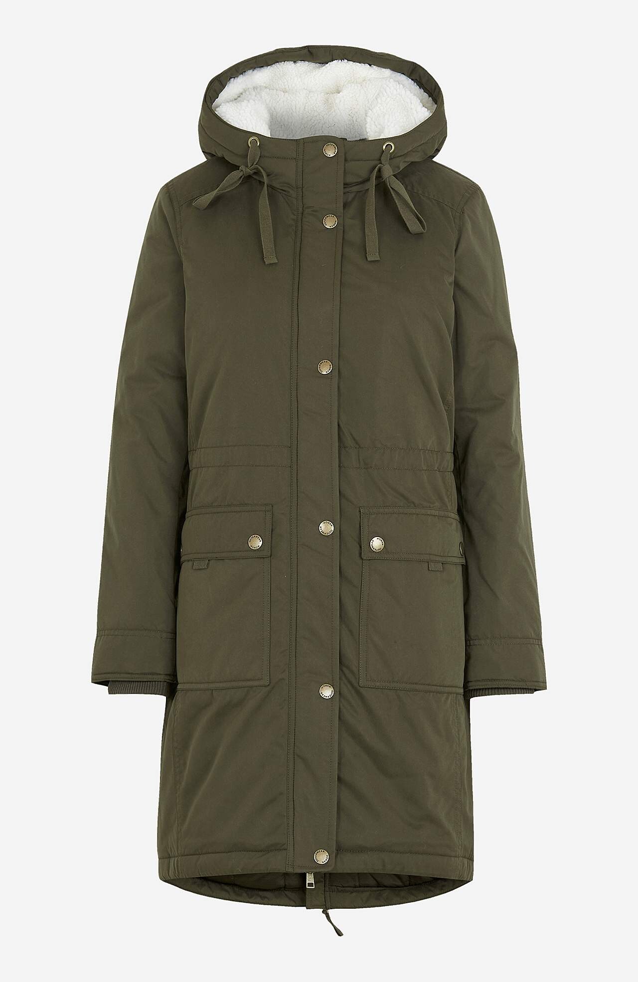 Parka with pile lined hood