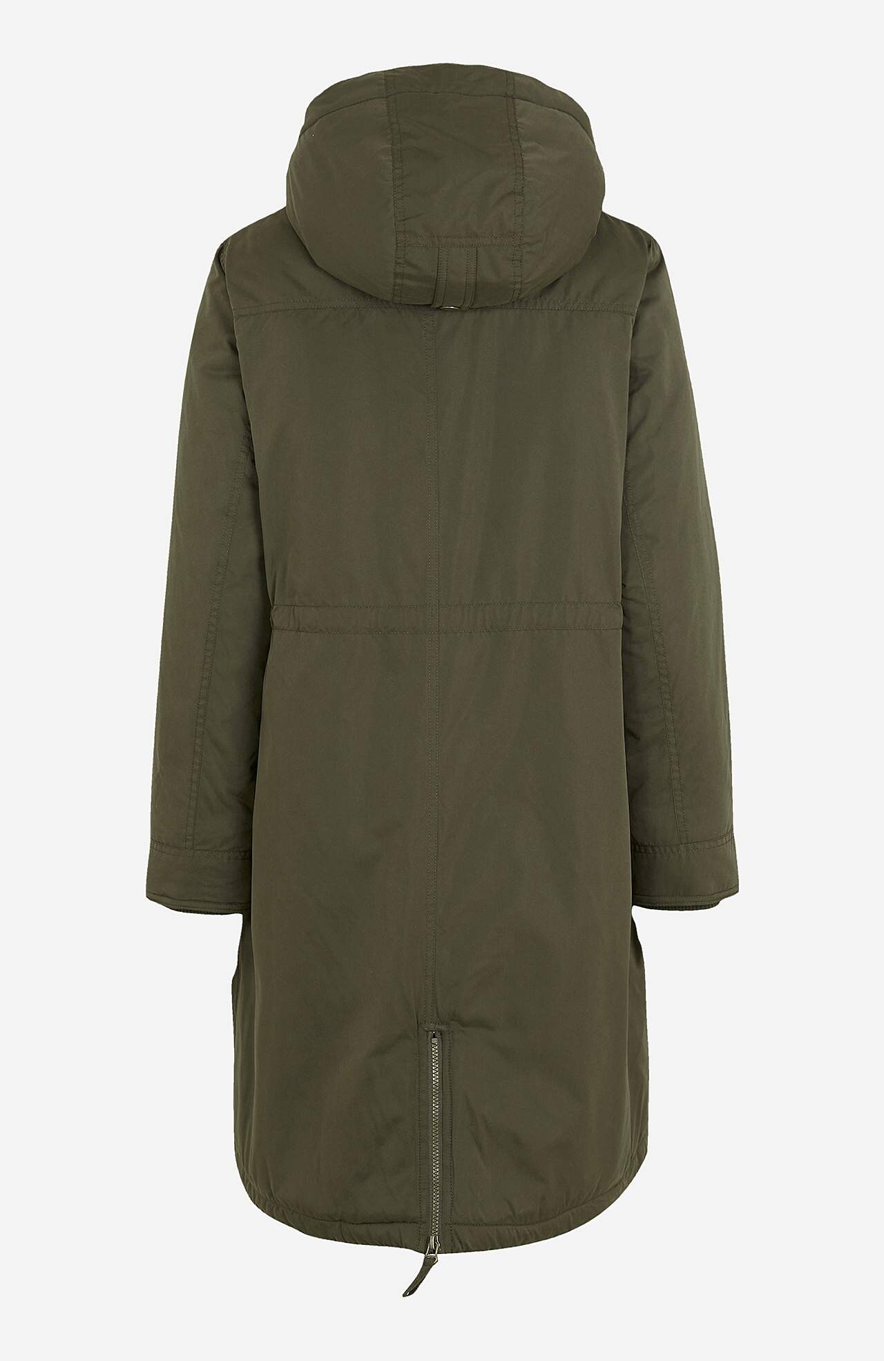 Parka with pile lined hood