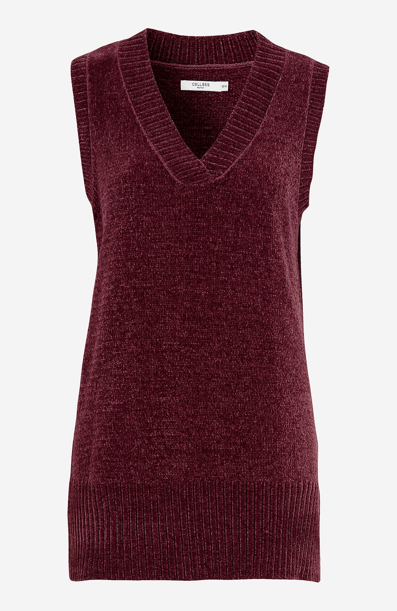 Soft waistcoat in chenille