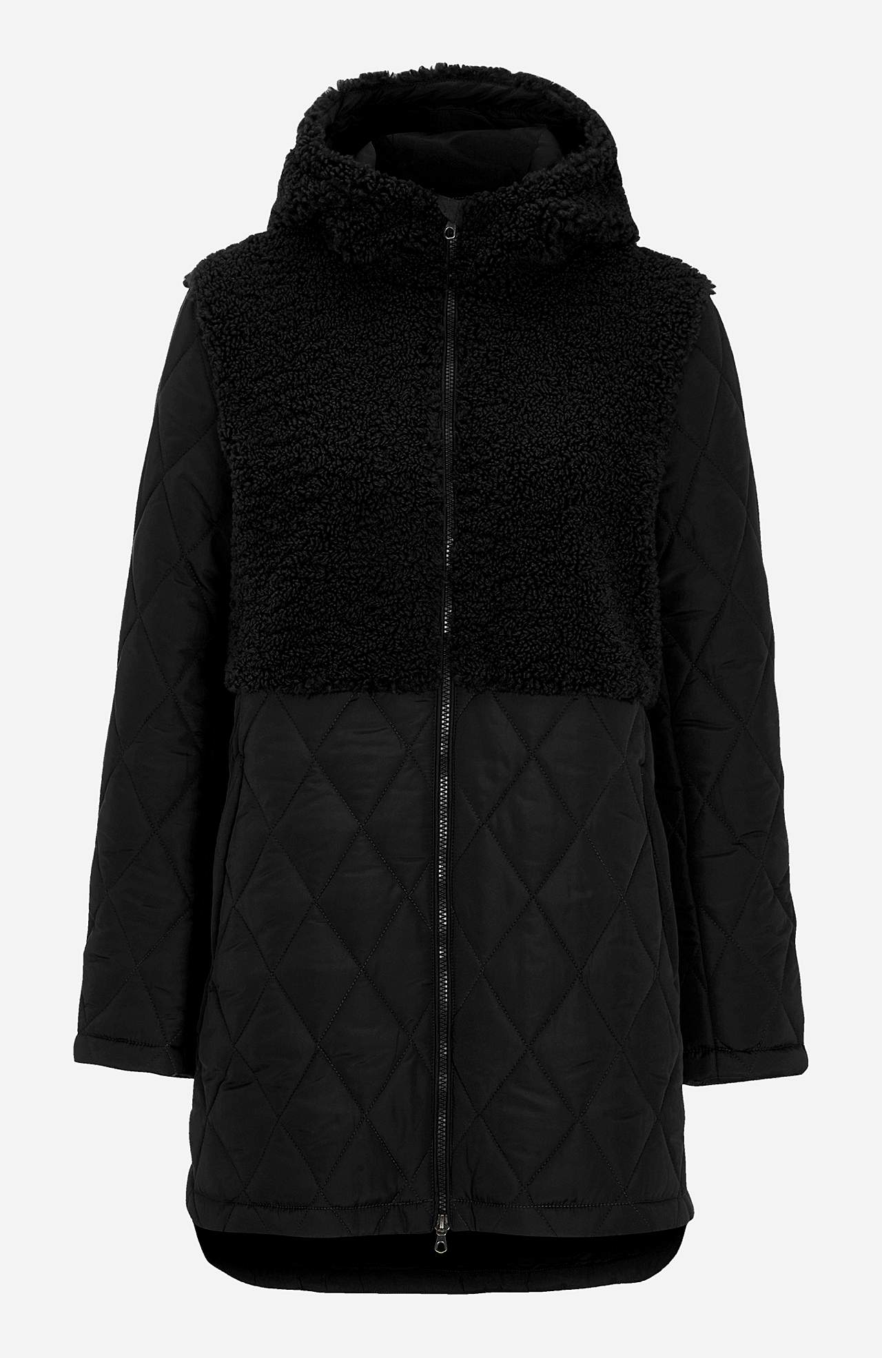 Quilted jacket with pilé details Silvia