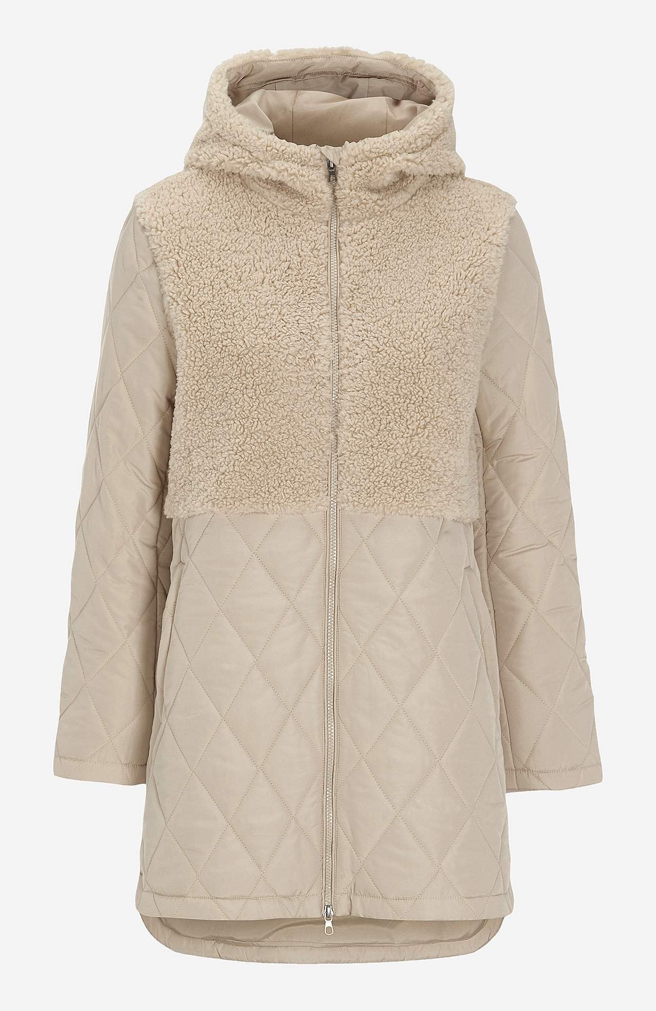 Quilted jacket with pilé details Silvia