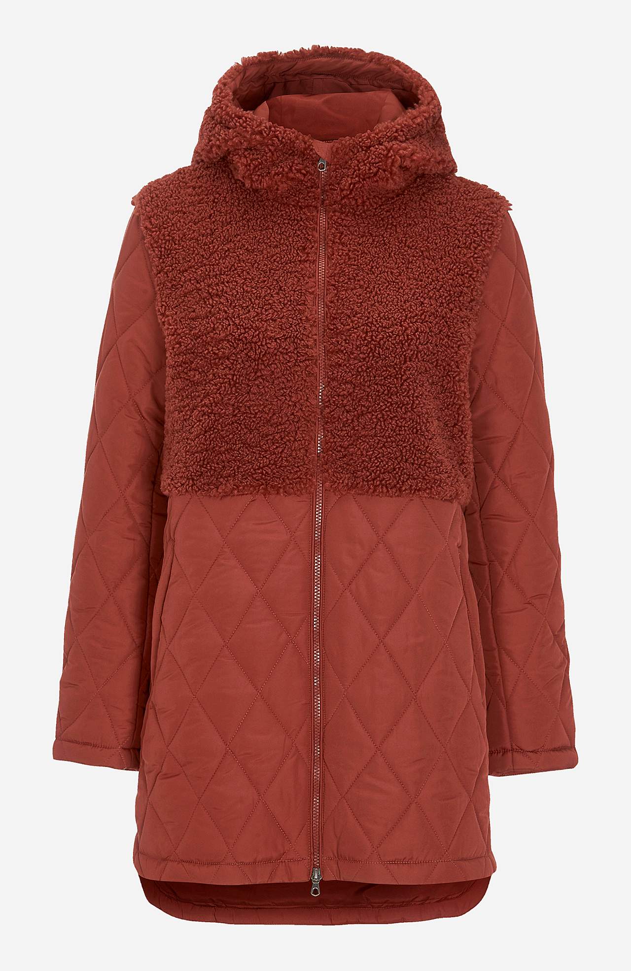Quilted jacket with pilé details