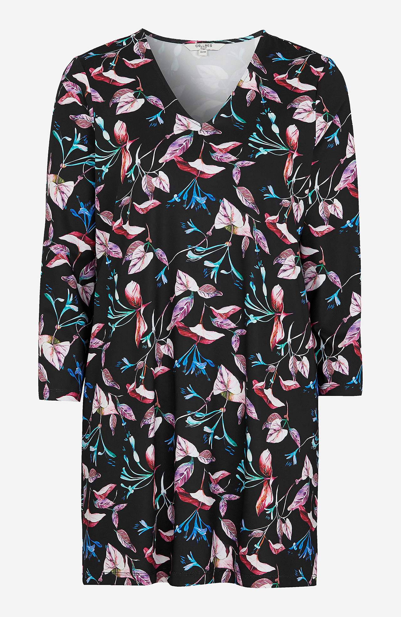 Jersey tuniq with floral pattern
