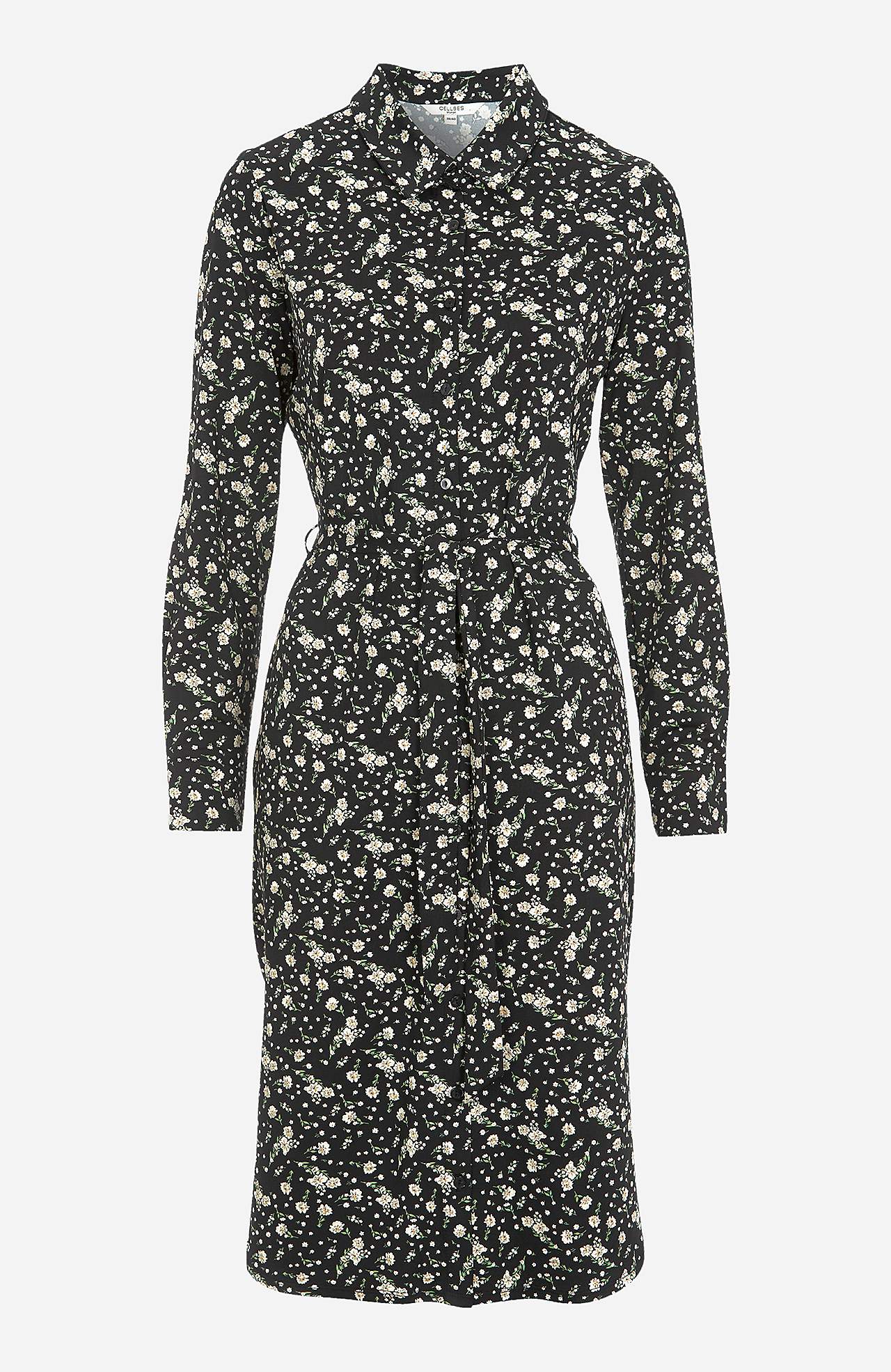 Patterned shirt dress