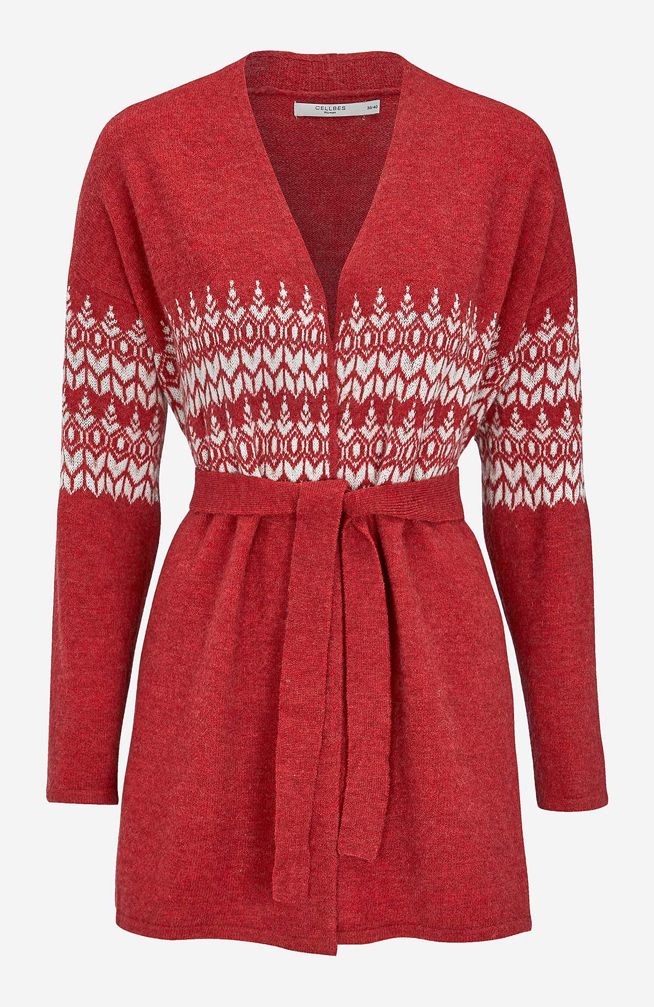 Jacquard-knit cardigan