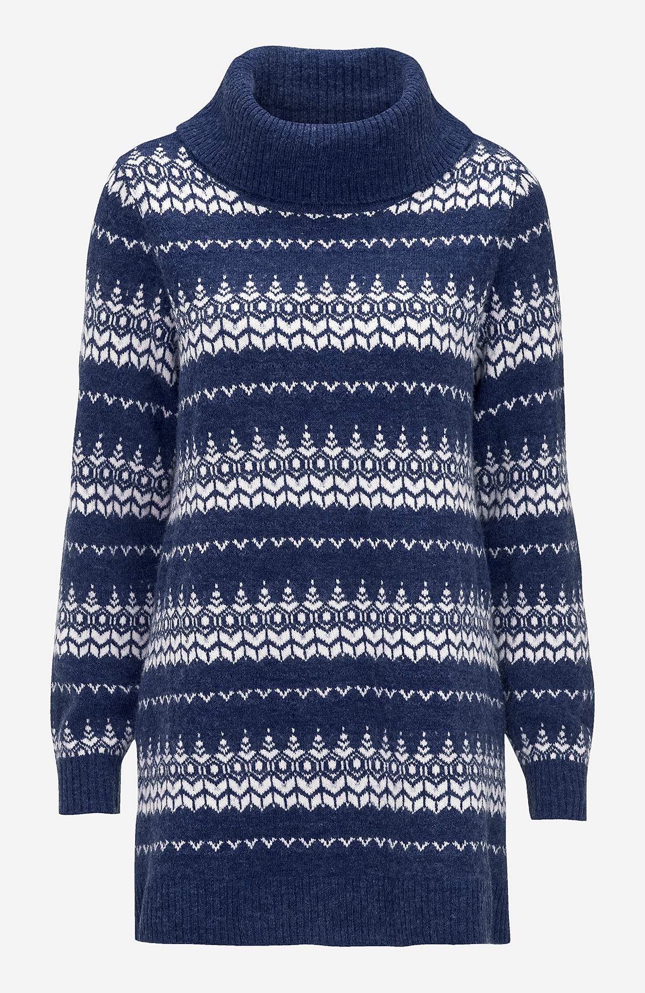Jacquard-knit tunic