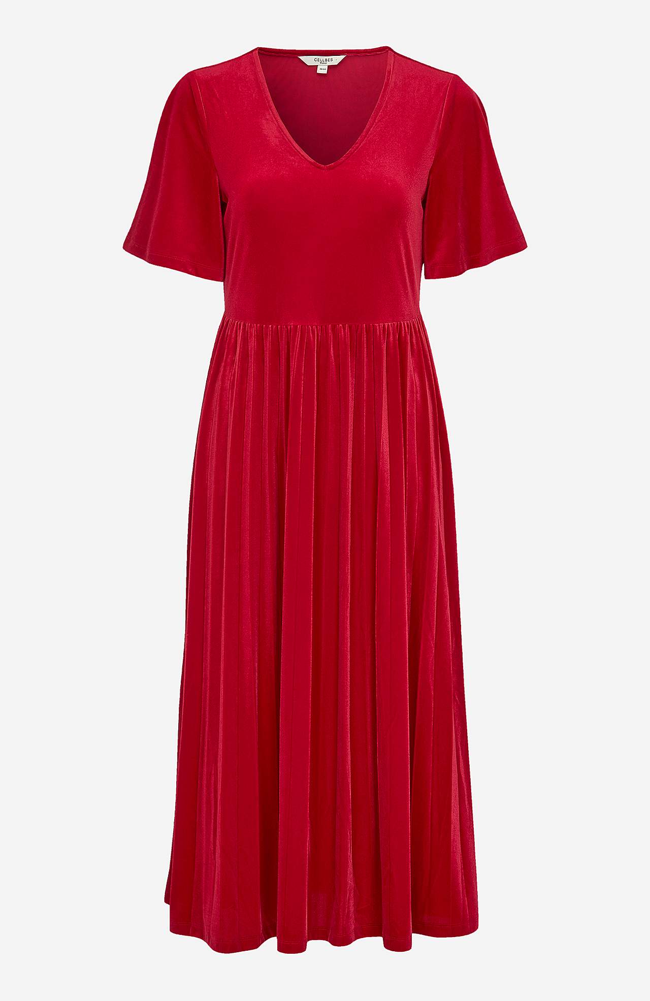Pleated velvet dress