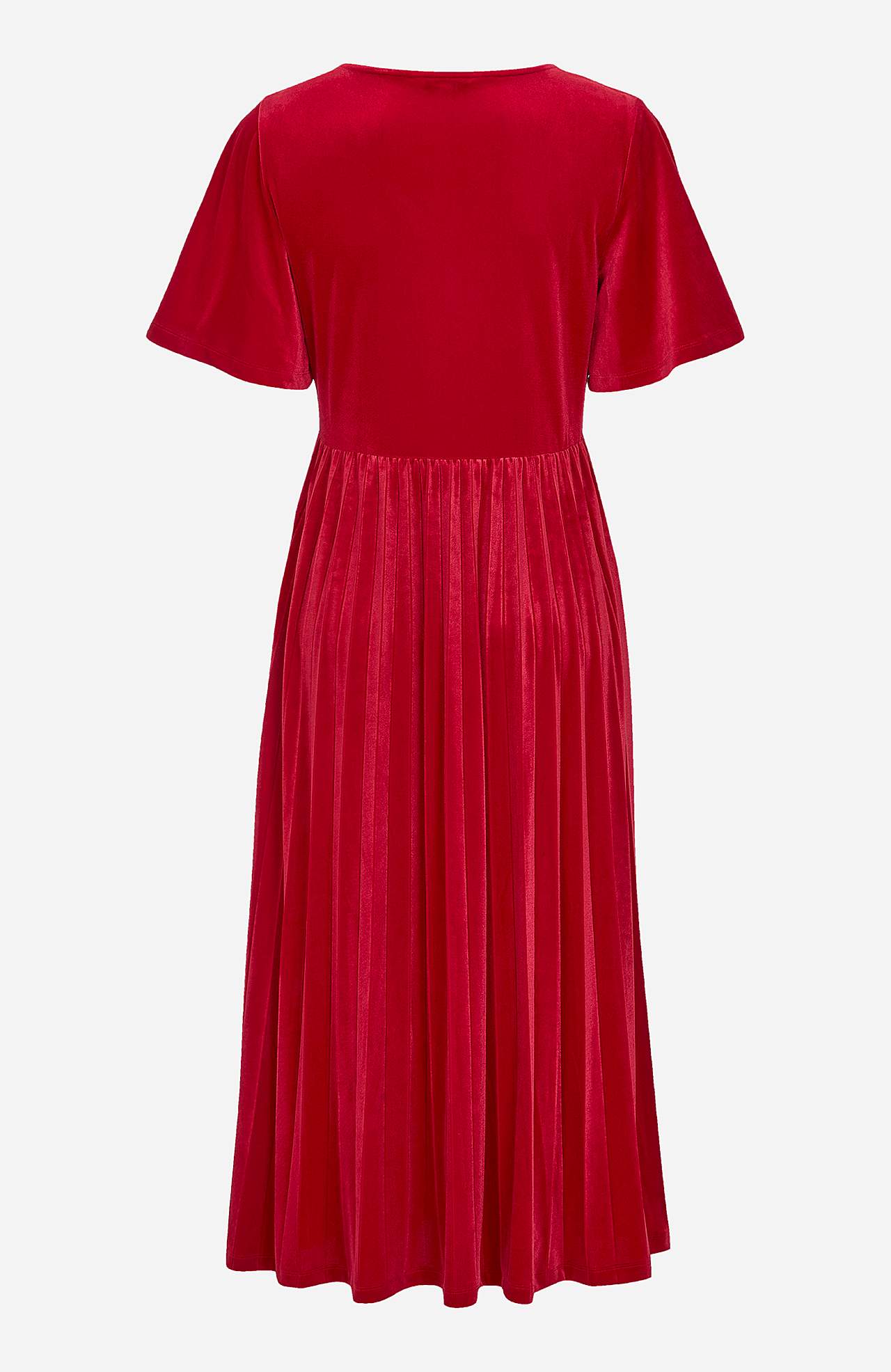 Pleated velvet dress