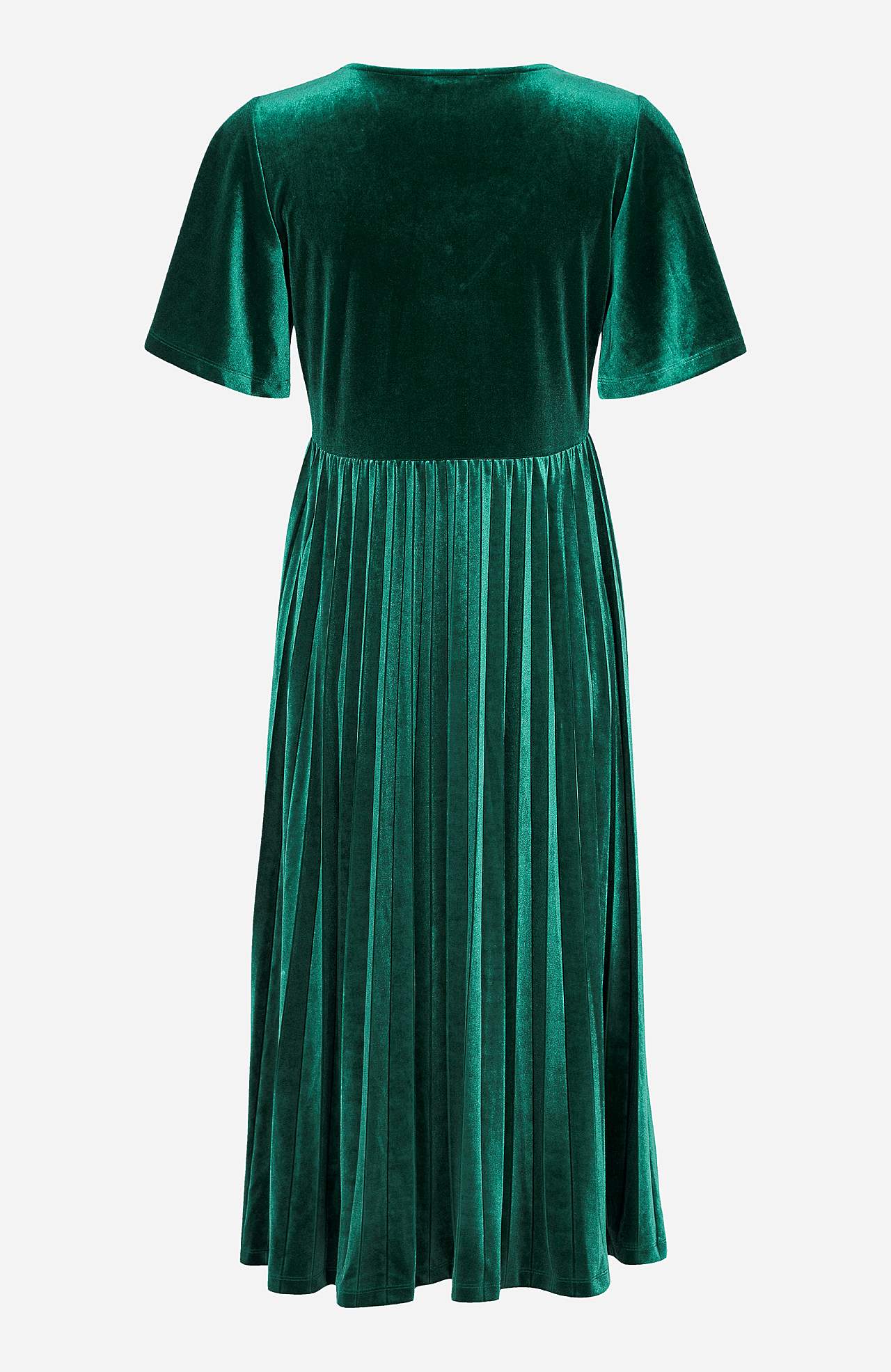 Pleated velvet dress