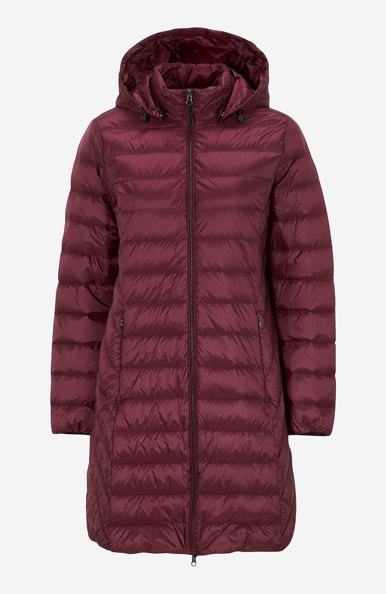 Down jacket with hood