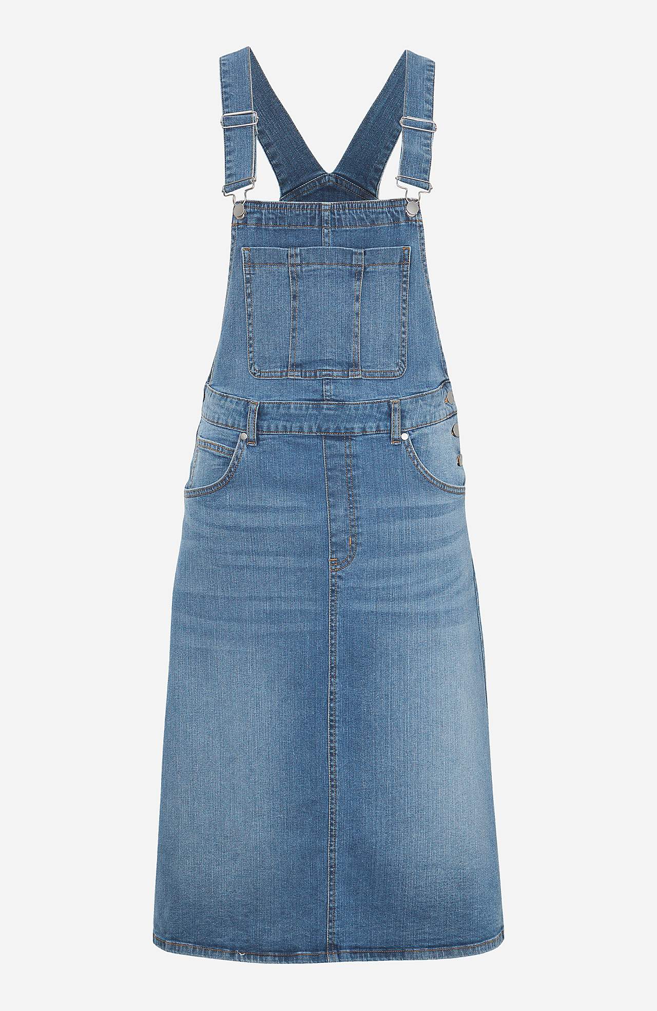 Dungaree dress in denim