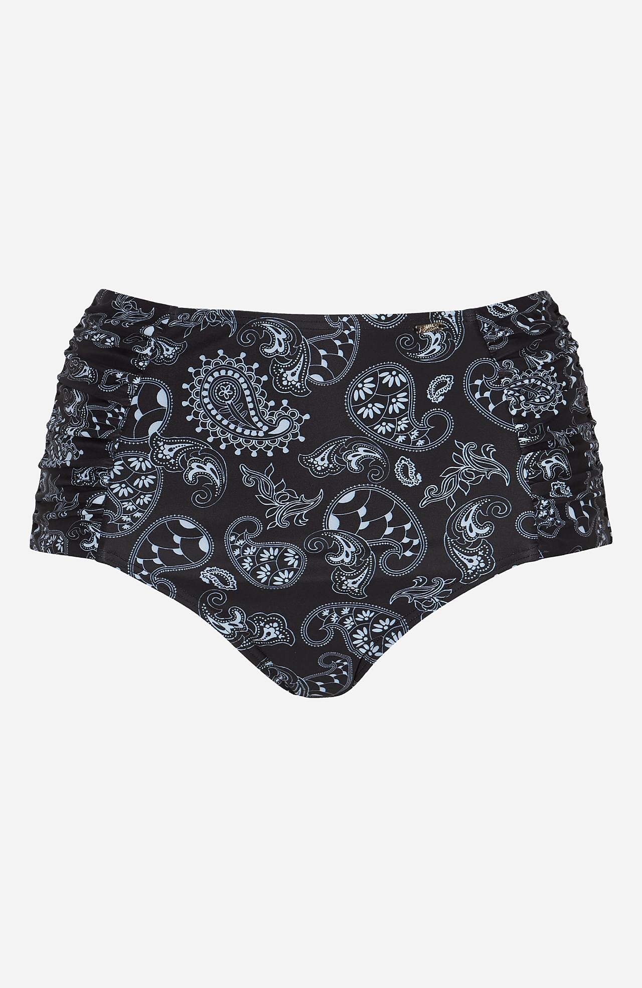 Bikini bottom with high waist and a paisley pattern Honolulu