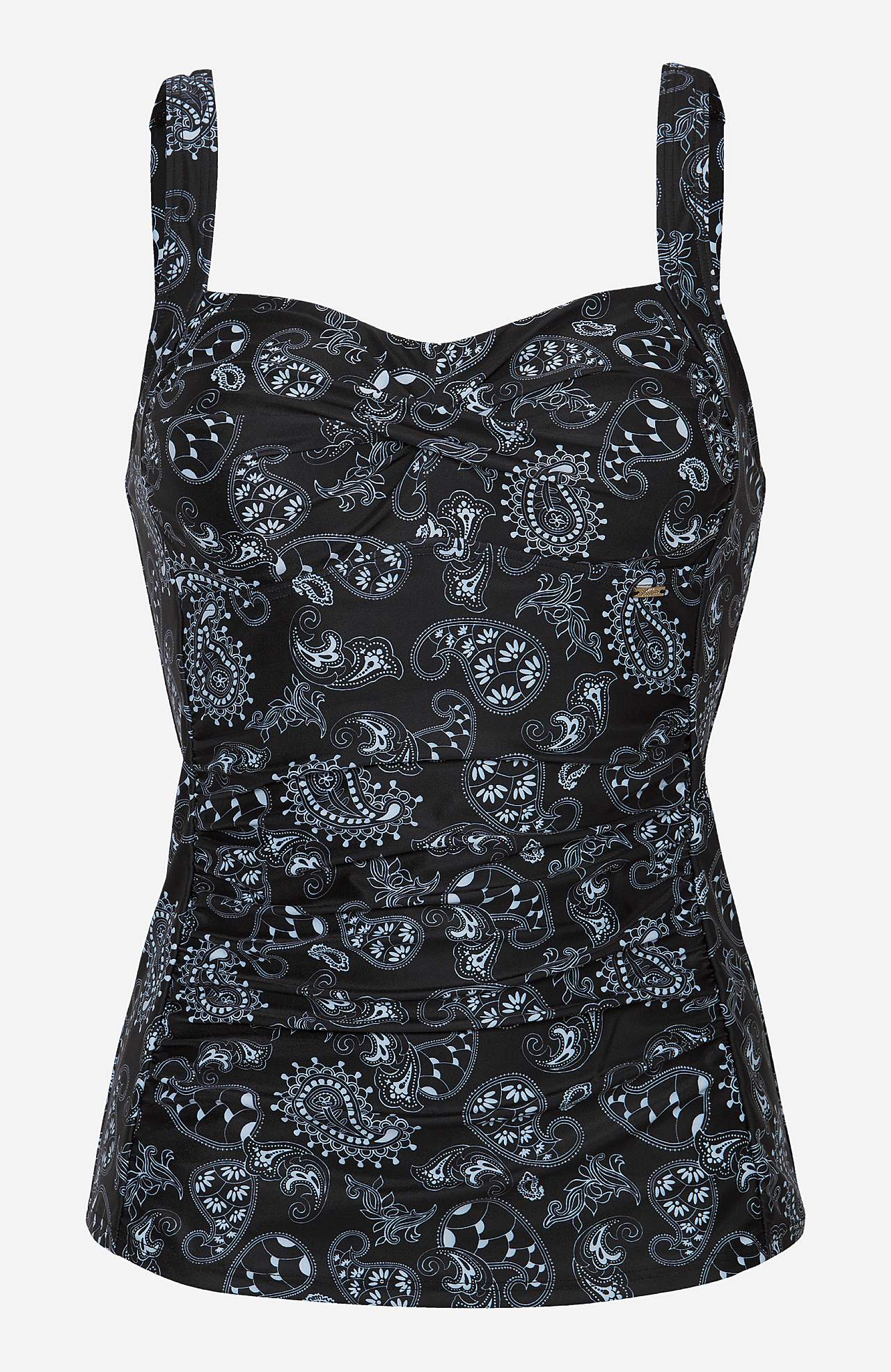 Tankini singlet with a paisley pattern