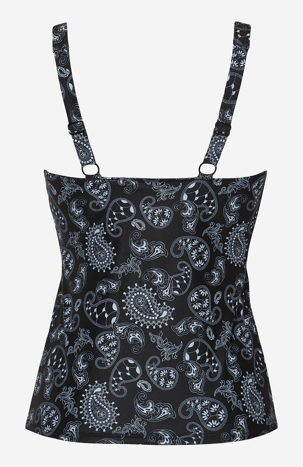 Tankini singlet with a paisley pattern